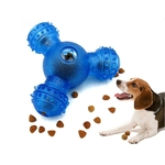 Pet Dog Chew Toy Food Dispenser bola mordida-resistente dentes naturais limpas