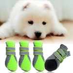 Pet Dog Puppy Boots Repelente De água Anti-Slip Botas De Proteção Shoes Green S
