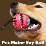 Pet Dog Toy Rubber Grind Dentes limpos Molar Molar resistente a vazamento de alimentos