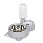 Pet Dual-taças Alimentador Automático Alimentos fonte de água No-Wet Boca para Dog Cat Dispenser