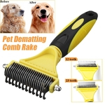 Pet escova de pele de aço inoxidável cão cabelo do gato derramamento aparador de pulgas
