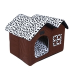 Pet House Cat Dog Casa Pequena Mancha Padr?o Duplo telhado destac¨¢vel Mini Villa