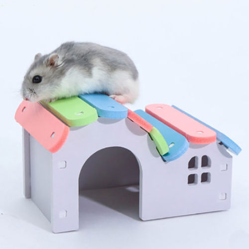 Pet House Hamster Dormir Ninho com o telhado colorido de suprimentos hamster de estimação Pequenos Animais