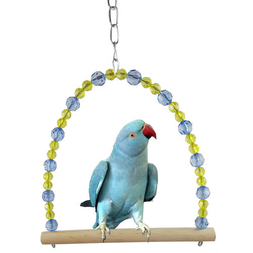 Pet Mastigar Toy balanço com gancho de suspensão para Bird Parrot