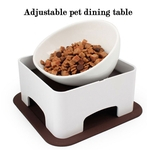 Pet Mesa de Jantar ajustável antiderrapante Cat bacia Levantado Levante Proteção Dog Spine Louça resistente plástico
