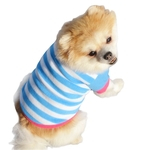 Pet roupas para cachorros suave espessamento Quente Stripe Polar roupa de Inverno
