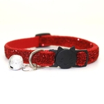 Redbey Pet Cat Safety Buckle Dog Small Dog Patch Cloth Bell Shirmmering Adjusted Collar