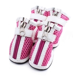 Breathable Mesh Surface Zipper Pet Shoes for Cats Teddy Poodle Wear