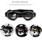 Pet Sun Glasses Pet Goggles impermeável à prova de vento Anti-Fog Eye Proteção Óculos para cães Filhote de cachorro preto
