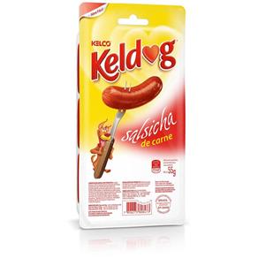 Petisco para Cães Keldog Linguicinha Salsicha de Carne 55g Kelco - 55 G