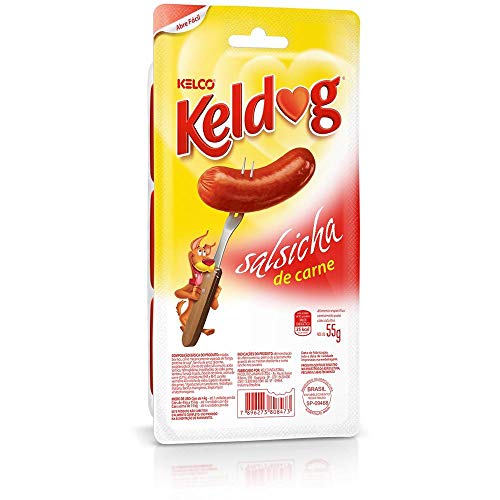 Petisco para Cães Keldog Linguicinha Salsicha de Carne 55g Kelco