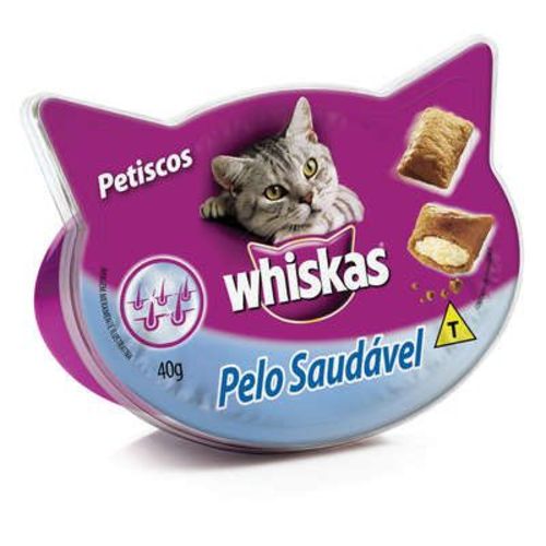 Petisco Whiskas Temptations Pelo Saudável - 40 G