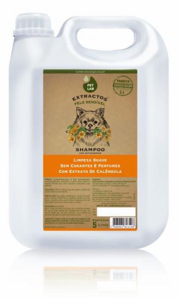 PetLab Extractos - Shampoo para Cães com Pele Sensível - Calêndula - 5 Litros