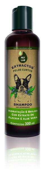 PetLab Extractos - Shampoo para Cães com Pelos Curtos - Alecrim e Aloe Vera - 300 Ml