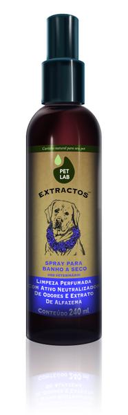 PetLab Extractos - Spray Banho a Seco para Cães - Lavanda - 240 Ml