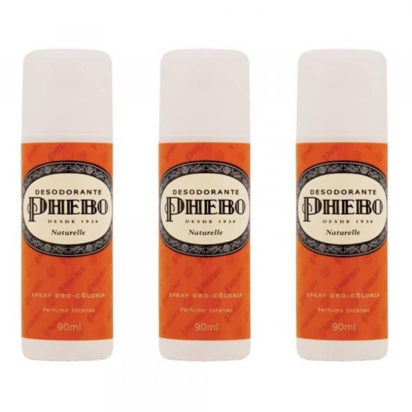 Phebo Naturelle Desodorante Spray 90g (kit C/03)