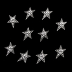 Phenovo 10 Estrelas Strass Botões Flatback Enfeites Artesanato DIY Prata