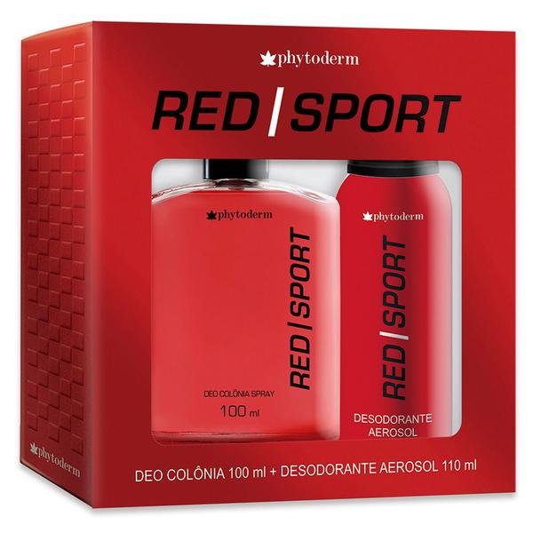 Phytoderm Red Sport Kit Perfume Masculino + Desodorante Aerosol