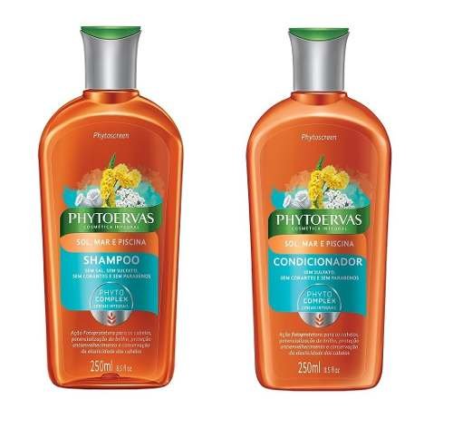 Phytoervas Sol Mar e Piscina Shampoo + Condicionador 250ml (Kit C/12)