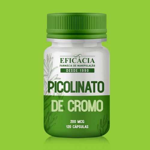 Picolinato de Cromo 200mcg - 120 Cápsulas