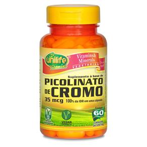 Picolinato de Cromo 60 Cápsulas - 500mg - Unilife