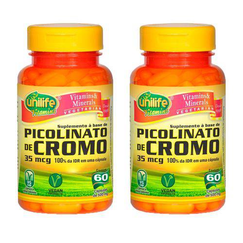 Picolinato de Cromo - 2 Un de 60 Cápsulas - Unilife