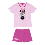 Pijama Feminino Infantil Lupo Rosa com Personagem Minnie