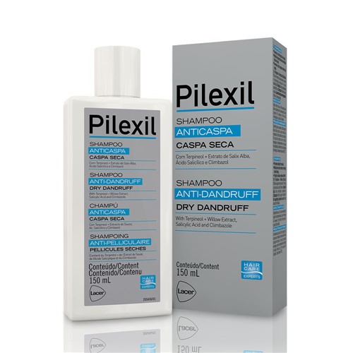 Pilexil Shampoo Anticaspa Caspa Seca com 150ml