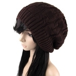 Pilha mulheres da forma do inverno malha Cap Outdoor manter quente macio Casual Elegante Bonnet Knit Crochet Ski Hat - Várias cores