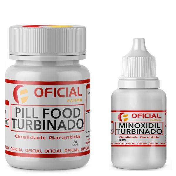 Pill Food Turbinado 60caps + Minoxidil Turbinado 120ml - Oficialfarma S