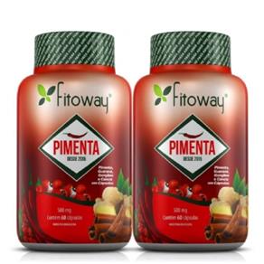 Pimenta Fitoway (Pimenta + Gengibre + Canela + Guaraná) - 120 Cáps