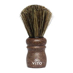 Pincel de Barbear Natural - Cerdas de Cavalo - Vito