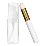 Pincel De Limpeza facial + Pump Espumador 100ml para Extensão de Cílios
