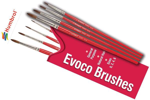 Pincel Humbrol Evoco Brushes Pack de 4 AG4150