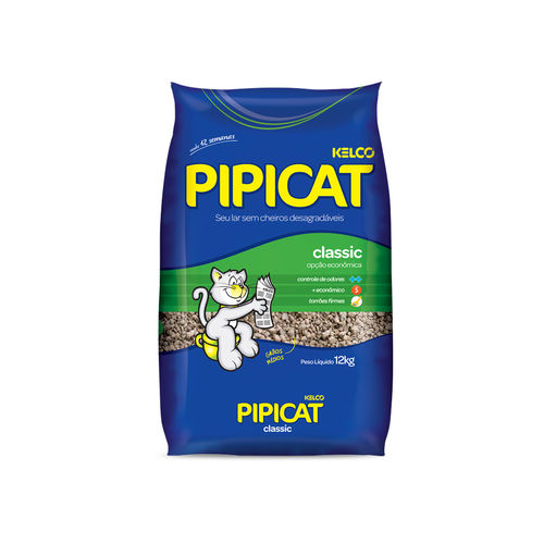Pipicat Classic, Areia Sanitária P/ Gatos - 12kg