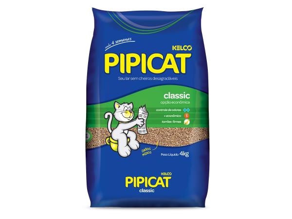 Pipicat Classic, Areia Sanitária P/ Gatos - 4kg