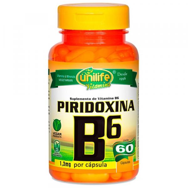Piridoxina Vitamina B6 60 Cápsulas Unilife