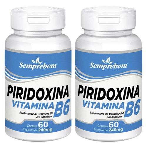 Piridoxina Vitamina B6 ¿ Semprebom - 120 Cap. de 240 Mg.