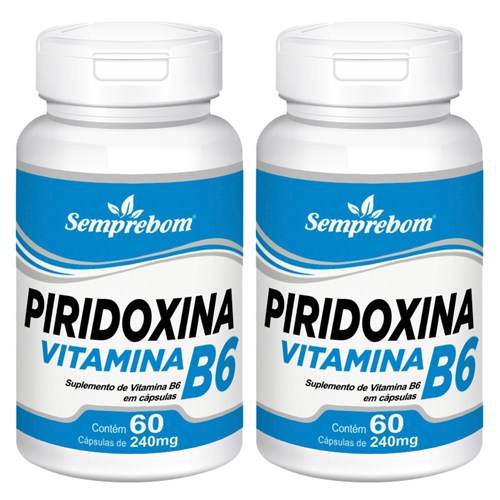 Piridoxina Vitamina B6 – Semprebom - 120 Cap. de 240 Mg.