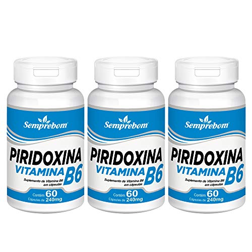 Piridoxina Vitamina B6 – Semprebom – 180 Cap. de 240 Mg.