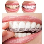 Placa Moldável para Bruxismo Branquear Dentes 1 Par (silicone moldável)