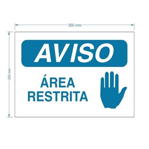 Placa Ps Area Restrita / Psd-Tr-Av002