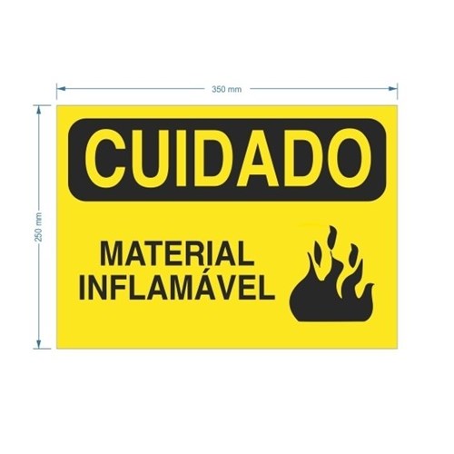 Placa Ps Material Inflamável / Psd-Tr-Cd006