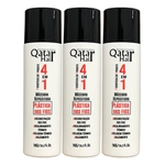 3 Plastica Dos Fios 4 Em 1 Selagem Qatar Hair 3x1litro