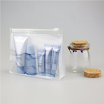 Plástico transparente cosméticos saco de viagem sacos de maquiagem das mulheres 2PCS pequeno Organizer Caso Coisas pessoais
