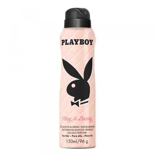 PlayBoy - Desodorante Aerosol Feminino Play It Lovely Anti Manchas Brancas - 150ml