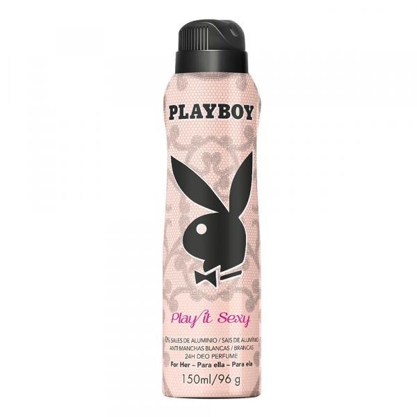PlayBoy - Desodorante Aerosol Feminino Play It Sexy Anti Manchas Brancas - 150ml