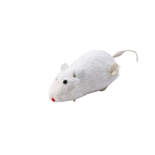 Plush Clockwork Primavera Correndo mouse Toy enigma para gatos animais cor aleatória