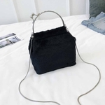 Plush Shoulder Messenger Bag Simples das mulheres bolsa de moda Mobile Phone Bag