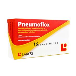 Pneumoflox 16 Comp Labyes Cães e Gatos